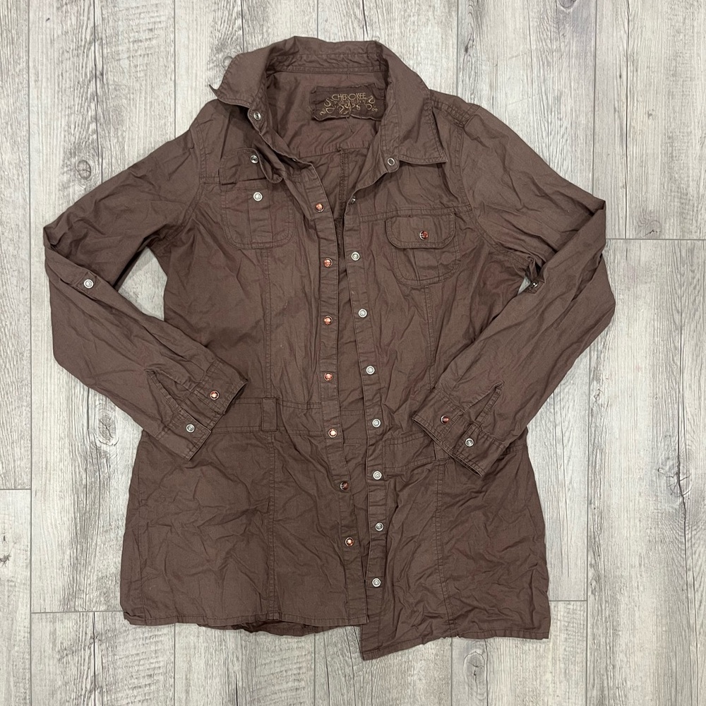 Cherokee Women's Utility Jacket in Brown